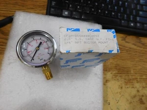PDI Modell: CF1P-055A ** 800PSI flüssigkeitsgefülltes Messgerät.  2,5", 1/4" NPT.   NOS - Bild 1 von 1
