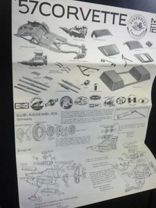 Vintage MPC 1957 Corvette model kit INSTRUCTIONS only - Picture 1 of 1
