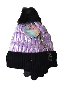 JUSTICE Girls WINTER HAT GLOVES SET - Picture 1 of 3