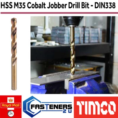 Addax TIMco Cobalt HSS Jobber steel drill Bits 3.5mm