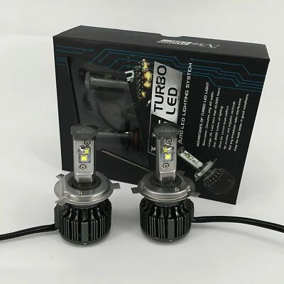 V16 Turbo US Cree LED Headlight Kit 80W & 7600Lm/Set - H4/HB2/9003 Hi/Lo - 6000K - Image 1 of 4