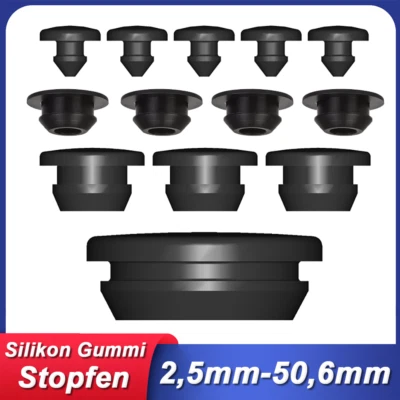 Abdeckstopfen Lochkappen Endkappen Silikon Gummi Dichtung Stopfen 2,5mm-50,6mm - Bild 1 von 4