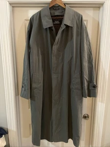 Vintage Trench Coat Made In USA Sanyo Carol Cohen 44R Olive Green Bloomingdale’s - Picture 1 of 10
