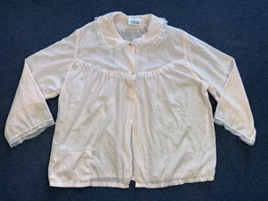 Chaqueta de cama vintage Nanette Undies Co. para mujer talla pequeña blanca/rosa con ojales - Imagen 1 de 23
