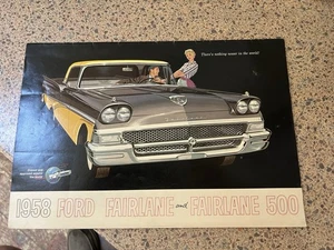 Original 1958 Ford Fairlane and Fairlane 500 Dealer Sales Brochure - Picture 1 of 6