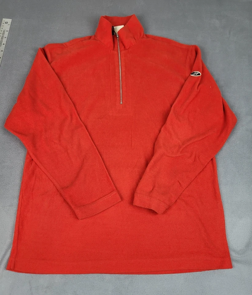 Bogner Fleece Quarter Zip Pullover Women M Red Lightweight Sweater Logo Zipper - Image 1 of 4