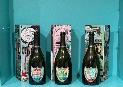 Dom Perignon 2015 Jean Michael Basquiat Edition Limited 3 Empty Bottle 3 Box Set - Image 1 of 2