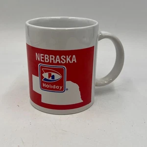 Vintage Holiday Stationstore Nebraska Football Go Big Red Huskers Mug Coffee Cup - Picture 1 of 6