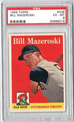 1958 Topps "Bill Mazeroski" (#238) PSA 6 EX-MT Foto 1 de 2