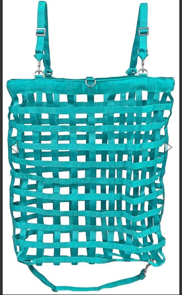 Bolsa de heno de red completa de alimentación lenta extra grande de fácil llenado resistente con orificios de 2 pulgadas Foto 1 de 1