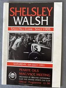 Race Programme 6 July  1991 Shelsley Walsh  Vintage Sports Car Club VSCC A5 - Picture 1 of 1