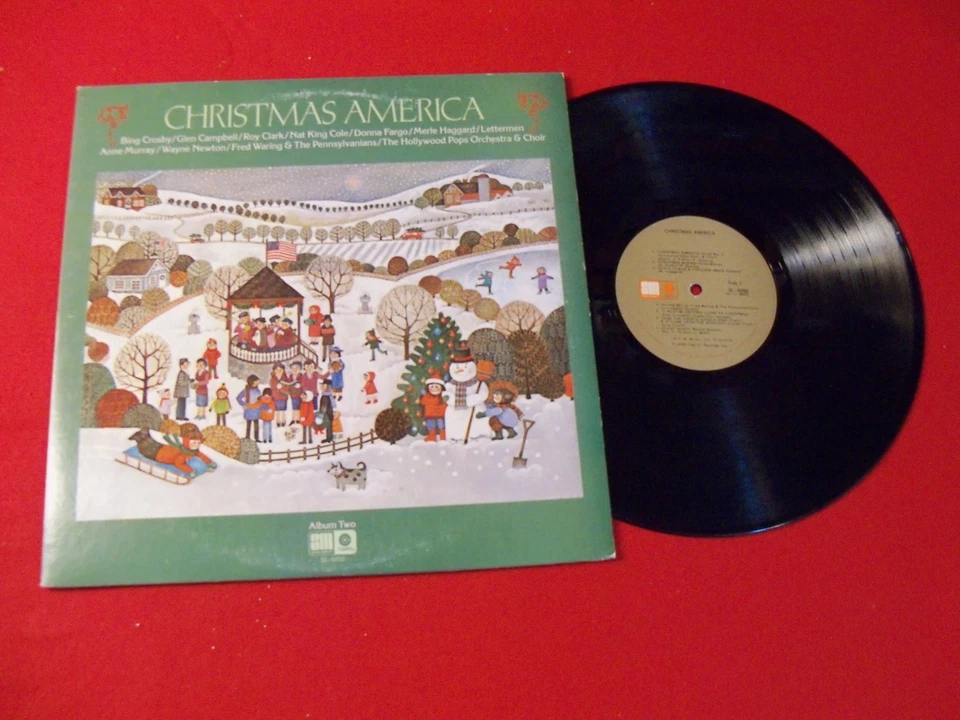 VARIOUS ARTISTS HOLIDAY LP "CHRISTMAS AMERICA" POP COUNTRY VINTAGE VINYL! - Image 1 of 4