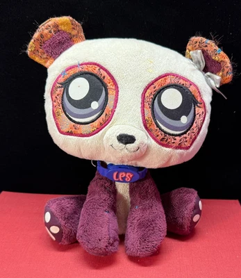 ☆ Littlest Pet Shop ☆ LPS 2007 - VIP Purple Panda Bear Plush - Imagem 1 de 4