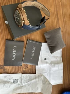 Nuevo reloj de cuero cronógrafo Precisionista Bulova para hombre necesita batería - Imagen 1 de 8
