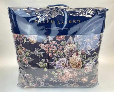 Ralph Lauren Elyse Floral Comforter Woven 100% Cotton Eggplant FULL / QUEEN - Image 1 of 4