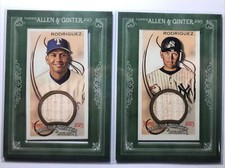 Alex Rodriguez (2) GAME USED BAT CARDS YANKEES RANGERS 2023 Topps Allen & Ginter