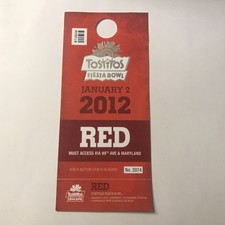 Tostitos Fiesta Bowl NCAA Football Parking Pass Red Area January 2 2012