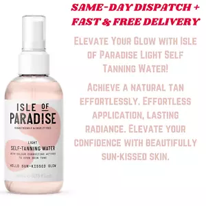 Isle Of Paradise LIGHT Self-Tanning Water 200ml New - Picture 1 of 5