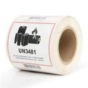 Lotto 10 x Adesivi Etichette Batteria agli Ioni di Litio,Grande Adesivo 4.375" X 4.75" UN3481 - Foto 1 di 3