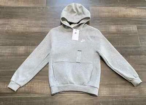 Nike Sportswear Club Fleece Grey Hoodie Kids Sizes FD3000-063 (Kids Large) - Picture 1 of 3