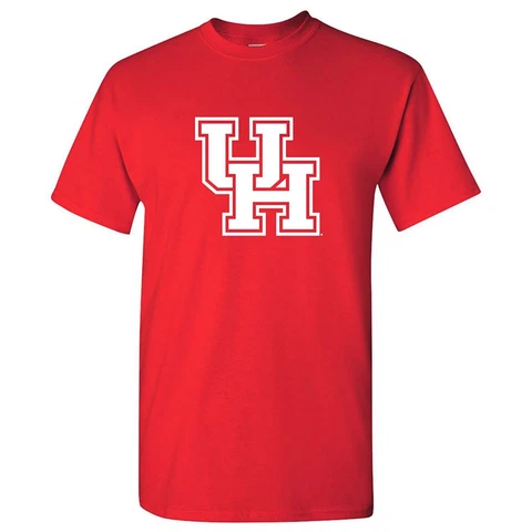 University of Houston Cougar Primary Logo Licensed Unisex T-Shirt - Red Cover