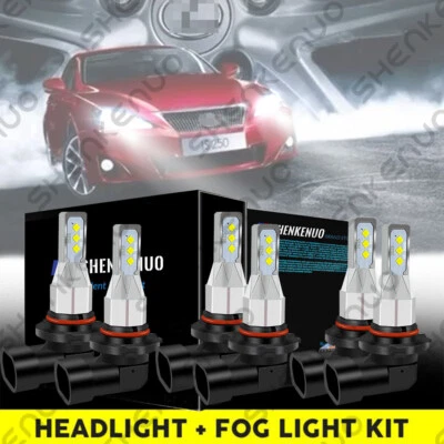 Para Lexus IS250 IS350 2006-2010 6x 6000K Faros LED + Kit Faros Antiniebla Foto 1 de 4