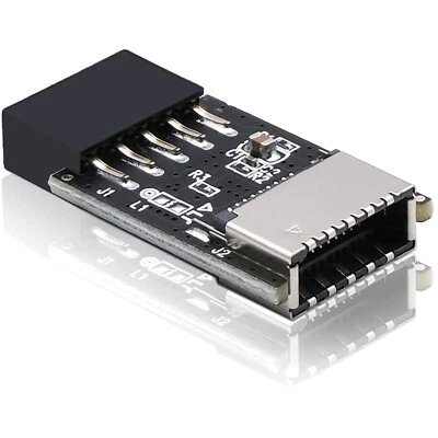 USB 2.0 Header Adapter, USB Type-C, 9-Pin, Front Panel, PC - Bild 1 von 4