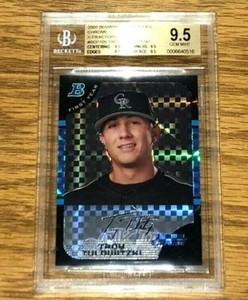 2005 Bowman Chrome Troy Tulowitzki X-Fractor RC BGS 9.5 Gem Mint Low Pop 16