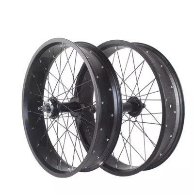 20x4.0'' Snow Bicycle Disc Brake Wheelset Aluminum Alloy Fat Bike Wheels 36Holes - Image 1 of 4