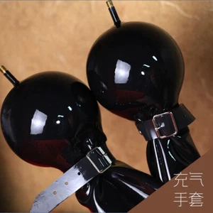 Guantes cortos inflables de látex con cinturón 0,4 mm - Imagen 1 de 2