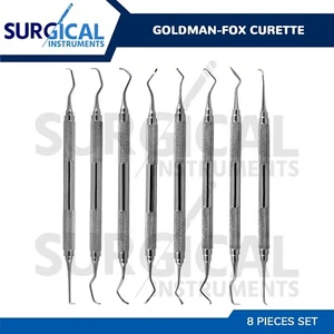 8 Pcs Goldman-Fox Curettes & Scalers Set Dental Instruments German Grade - Picture 1 of 10