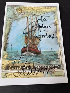 ???? tarjeta de moda firmada de la empresa Nina Ricci 20x28 con sello de estampado - Imagen 1 de 1