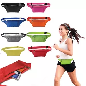 Waterproof Running Hiking Sport Bum Bag Travel Money Phone Waist Belt Zip Pouch - Picture 1 of 20