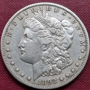 Dólar Morgan S 1892 $1 mejor grado XF #68398 - Imagen 1 de 2