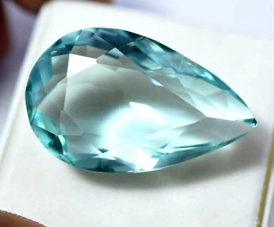 Созданный в лаборатории синий АКВАМАРИН AAA+ 45,75 карата высшего качества сертифицированный GGL драгоценный камень  - Изображение 1 из 4