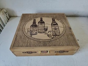 CASSA/CASSETTA MARTINI E ROSSI - TORINO IN LEGNO ANNI 70- VINTAGE DA COLLEZIONE - Picture 1 of 12