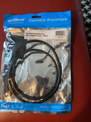 GF-mDPDVI3F3823 3ft Mini DisplayPort to DVI Adapter Cable - Black - Image 1 of 4