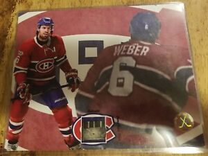 Shea Weber montreal Canadiens game used stick 8x10 with coa