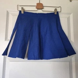 Vintage Cheerleader Uniform Cosplay Halloween Costume Vest Skirt Blue White XS - Picture 1 of 9