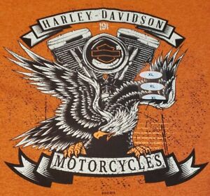 Harley Davidson Men's Short Sleeve T-Shirt Size XL Heather Orange Alton, IL New