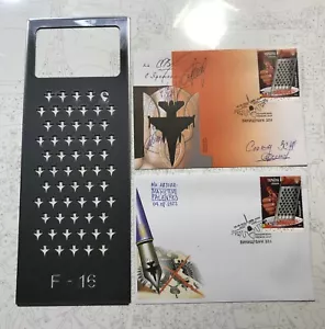 RARE!!! Fighter jet grater №18 “Fighters of Evil” with envelopes with signatures - Picture 1 of 11