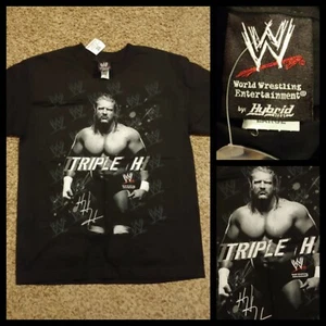 Youth Large 2007 WWE Hybrid Tees Triple H Black T-Shirt NEW NWT - Picture 1 of 11