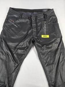 Diesel Krooley-Y-NE Tapared Coated Jogg Jeans Sweat Jeans Black Größe 36/32 - Bild 1 von 4