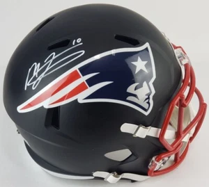 MAC JONES Signed PATRIOTS Flat Black Full-Size Helmet Autographed (Beckett BAS) - Picture 1 of 8