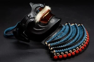 Iron Menpo Samurai Armor Mask Japanese Vintage Made in Japan - Bild 1 von 14