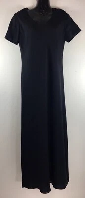 Positive Attitude Womens Size Medium Dress Black Long Short Sleeve - Image 1 of 4