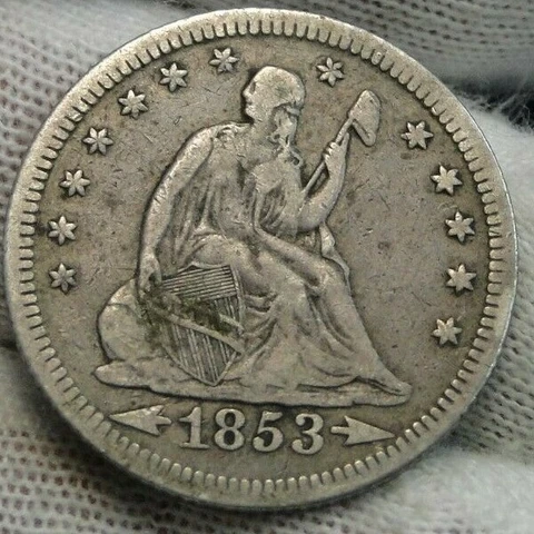 1853-O Seated Liberty Quarter Cover