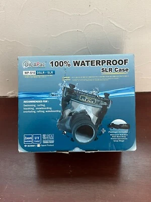 Estojo impermeável DiCAPac WP-S10 DSLR / SLR série câmera - estojo aberto. Usado - Imagem 1 de 3