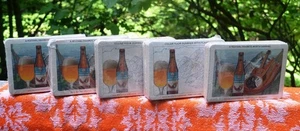 LOT OF 5 SEALED PACKS OF NEW BELGIUM BREWING CARDBOARD COASTERS (PACKS OF 20) - Picture 1 of 3
