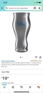 Samuel Adams Stainless 16.9oz (pint) Perfect Pint - 4 pack 4 Father’s Day - Picture 1 of 2